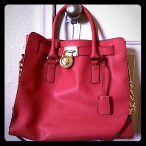 Michael Kors Saffiano Leather Large Hamilton Tote